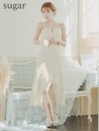 画像7: XSサイズあり【ROBE de FLEURS/ローブドフルール】ラメチェックツイード/ オーガンジー/ ロング/ セットアップ/ 裾フリル/ ロングドレス/ キャバドレス[OF2] (7)