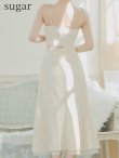 画像9: XSサイズあり【ROBE de FLEURS/ローブドフルール】ラメチェックツイード/ オーガンジー/ ロング/ セットアップ/ 裾フリル/ ロングドレス/ キャバドレス[OF2] (9)