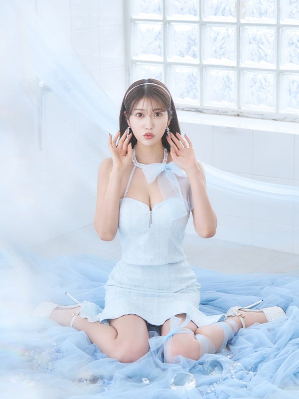 画像19: XSサイズあり【ROBE de FLEURS/ローブドフルール】オーガンジー/ リボンチョーカー/ アイドル/ セットアップ/ ミニドレス/ キャバドレス[OF08] (19)