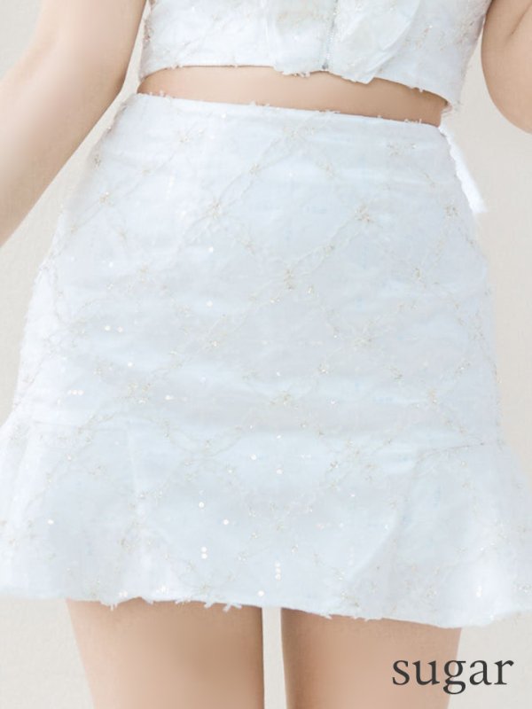 画像21: XSサイズあり【ROBE de FLEURS/ローブドフルール】フラワーチュール/ バストフリル/ セットアップ/ フレア/ ミニドレス/ キャバドレス[OF08] (21)