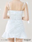 画像14: XSサイズあり【ROBE de FLEURS/ローブドフルール】フラワーチュール/ バストフリル/ セットアップ/ フレア/ ミニドレス/ キャバドレス[OF2] (14)