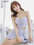 画像6: XSサイズあり【ROBE de FLEURS/ローブドフルール】バストビジュー/ ギャザー/ リッチ/ セットアップ/ ミニドレス/ キャバドレス[OF2] (6)