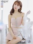 画像1: XSサイズあり【ROBE de FLEURS/ローブドフルール】バストビジュー/ ギャザー/ リッチ/ セットアップ/ ミニドレス/ キャバドレス[OF2] (1)