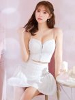 画像6: XSサイズあり【ROBE de FLEURS/ローブドフルール】バストジップ/ サイドリボン/ スパークル/ フレア/ ミニドレス/ キャバドレス[OF2] (6)