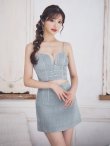 画像6: XSサイズあり【ROBE de FLEURS/ローブドフルール】スパークルラメニット/ ミニリボン/ タイト/ ミニドレス/ キャバドレス[OF2] (6)
