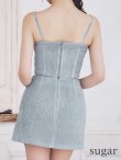 画像13: XSサイズあり【ROBE de FLEURS/ローブドフルール】スパークルラメニット/ ミニリボン/ タイト/ ミニドレス/ キャバドレス[OF2] (13)
