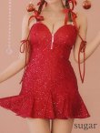 画像23: XSサイズあり【ROBE de FLEURS/ローブドフルール】リボン/ ラメニット/ バストジッパー/ フレア/ ドリーミー/ ミニドレス/ キャバドレス[OF2] (23)