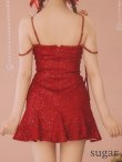 画像24: XSサイズあり【ROBE de FLEURS/ローブドフルール】リボン/ ラメニット/ バストジッパー/ フレア/ ドリーミー/ ミニドレス/ キャバドレス[OF2] (24)