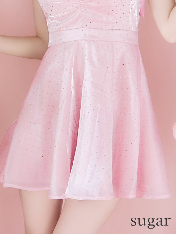 画像20: XSサイズあり【ROBE de FLEURS/ローブドフルール】ストーン/ サテン/ バストビジュー/ フレア/ キャミソール/ ミニドレス/ キャバドレス[OF08] (20)