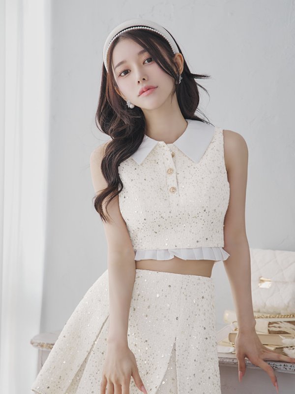 ホワイト モデル：ゆりお　身長：165cm　着用サイズ：Sサイズ