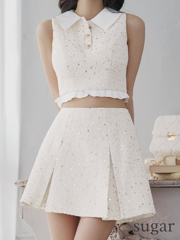 ホワイト モデル：ゆりお　身長：165cm　着用サイズ：Sサイズ