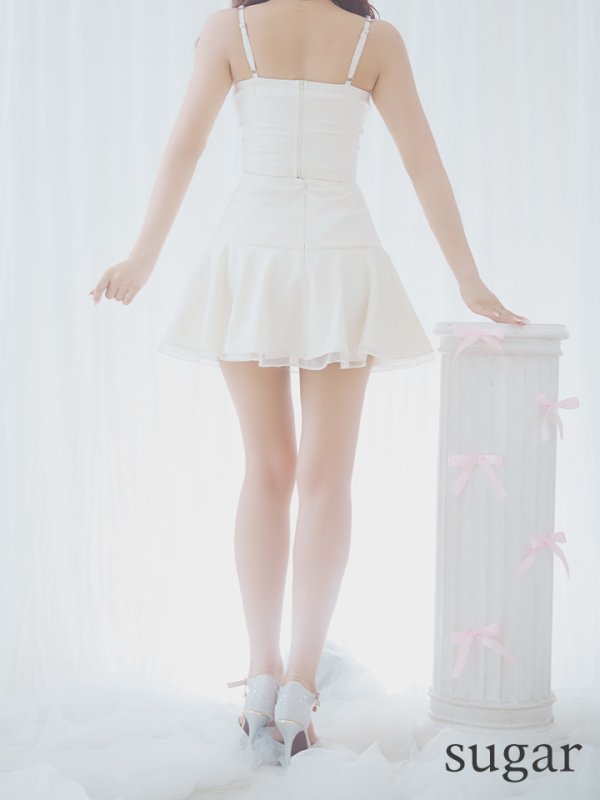 画像24: XSサイズあり【ROBE de FLEURS/ローブドフルール】センターリボン/ 2way/ フレア/ セットアップ/ ミニドレス/ キャバドレス[OF08] (24)