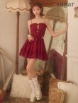 ワインレッド　モデル：明日花キララ　身長：162cm サイズ：Sサイズ