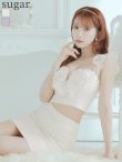 画像1: XSサイズあり【ROBE de FLEURS/ローブドフルール】セットアップ/ラメツイード/ スパンコール/ フリル/ タイト/ ミニドレス/ キャバドレス[OF2] (1)