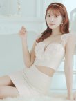 画像2: XSサイズあり【ROBE de FLEURS/ローブドフルール】セットアップ/ラメツイード/ スパンコール/ フリル/ タイト/ ミニドレス/ キャバドレス[OF2] (2)