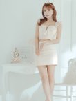 画像6: XSサイズあり【ROBE de FLEURS/ローブドフルール】セットアップ/ラメツイード/ スパンコール/ フリル/ タイト/ ミニドレス/ キャバドレス[OF2] (6)