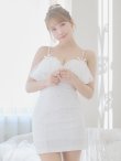 画像13: XSサイズあり【ROBE de FLEURS/ローブドフルール】バストフリル/ ラブリー/ ミニリボン/ キャミソール/ タイト/ ミニドレス/ キャバドレス[OF2] (13)