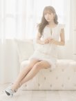 画像2: XSサイズあり【ROBE de FLEURS/ローブドフルール】ラメツイード/ クラシカル/ フリルショルダー/ ノースリーブ/ Aライン/ ミニドレス/ キャバドレス[裾のファー取り外し可能］[OF2] (2)