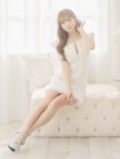 画像3: XSサイズあり【ROBE de FLEURS/ローブドフルール】ラメツイード/ クラシカル/ フリルショルダー/ ノースリーブ/ Aライン/ ミニドレス/ キャバドレス[裾のファー取り外し可能］[OF2] (3)