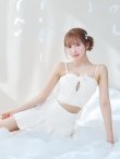 画像5: XSサイズあり【ROBE de FLEURS/ローブドフルール】ドリーミーパール/ チュールリボン/ セットアップ/ フレア/ ミニドレス/ キャバドレス[OF2] (5)
