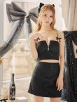 画像20: 訳あり商品☆使用感あり☆【かずは/関西コレクション着用】XSサイズあり【ROBE de FLEURS/ローブドフルール】スパンコール/ 刺繍レース/ フロントジップ/ キャミソール/ ショルダービジュー/ 台形スカート/ セットアップ/ ミニドレス/ キャバドレス[OF2]【 (20)