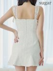 画像20: XSサイズあり【ROBE de FLEURS/ローブドフルール】肩リボン/ 総レース/ ベルト/ ノースリーブ/ マーメイド/ ワンピース/ ミニドレス/ キャバドレス[OF2] (20)