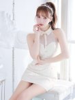 画像11: XSサイズあり【ROBE de FLEURS/ローブドフルール】襟付き/ ビーズ/ スパンコール/ ホルターネック/ ミニドレス/ キャバドレス[OF2] (11)