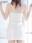 画像16: XSサイズあり【ROBE de FLEURS/ローブドフルール】襟付き/ ビーズ/ スパンコール/ ホルターネック/ ミニドレス/ キャバドレス[OF2] (16)