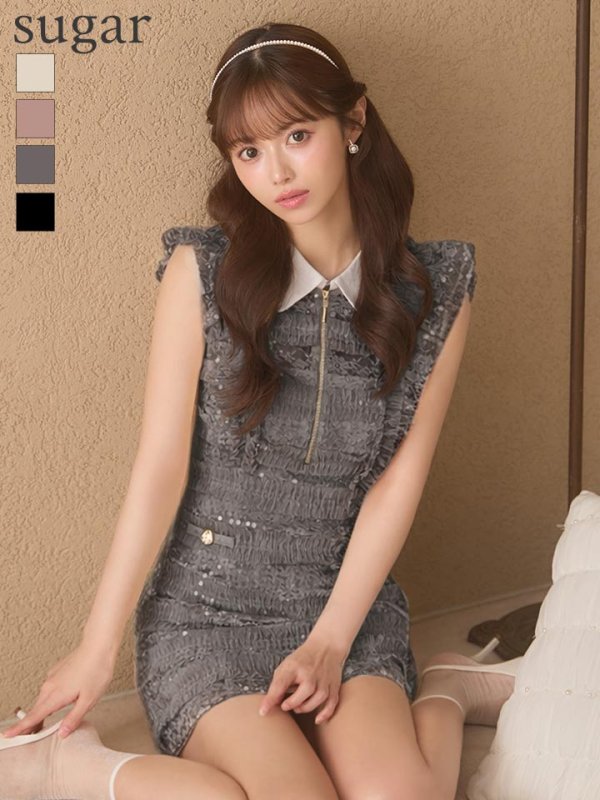 グレー　モデル：にじほ　身長：159cm　着用サイズ：Sサイズ