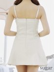 画像15: XSサイズあり【ROBE de FLEURS/ローブドフルール】ショルダービジュー/ 刺繍レース/ フロントジッパー/ フレア/ ミニドレス/ キャバドレス[OF2] (15)