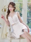 画像23: XSサイズあり【ROBE de FLEURS/ローブドフルール】センタービジューボタン/ ノースリーブ/ セットアップ/ フレア/ ミニドレス/ キャバドレス[OF2] (23)
