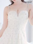 画像10: XSサイズあり【ROBE de FLEURS/ローブドフルール】バストカット/ ビジュー/ スパンコール/ サテン/ キャミソール/ フレア/ ミニドレス/ キャバドレス[OF2] (10)