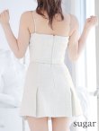 画像10: XSサイズあり【ROBE de FLEURS/ローブドフルール】フロントビジュー/ チェックツイード/ キャミソール/ セットアップ/ フレア/ ミニドレス/ キャバドレス[OF2] (10)