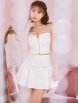 画像6: XSサイズあり【ROBE de FLEURS/ローブドフルール】ラメツイード/ リボンチュール/ ドリーミー/ フレア/ ミニドレス/ キャバドレス[OF2] (6)