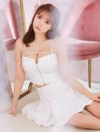 画像10: XSサイズあり【ROBE de FLEURS/ローブドフルール】ラメツイード/ リボンチュール/ ドリーミー/ フレア/ ミニドレス/ キャバドレス[OF2] (10)