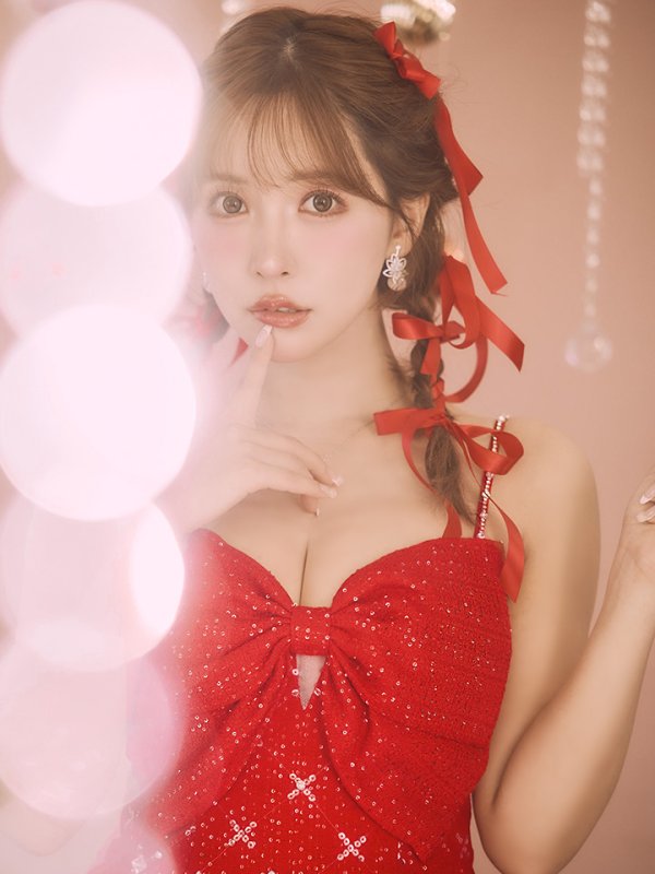 画像28: XSサイズあり【ROBE de FLEURS/ローブドフルール】ビッグリボン/ スパンコール/ ツイード/ キャミソール/ タイト/ ミニドレス/ キャバドレス[OF08] (28)