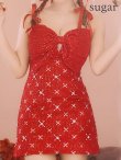 画像30: XSサイズあり【ROBE de FLEURS/ローブドフルール】ビッグリボン/ スパンコール/ ツイード/ キャミソール/ タイト/ ミニドレス/ キャバドレス[OF2] (30)