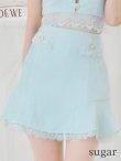 画像11: XSサイズあり【ROBE de FLEURS/ローブドフルール】 セットアップ/ フロントゴールド/ ボタン/ ノースリーブ/ リボン/ ツイード/ フレア/ ミニドレス/ キャバドレス[OF2] (11)