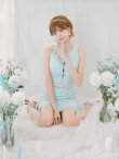 画像4: XSサイズあり【ROBE de FLEURS/ローブドフルール】 セットアップ/ フロントゴールド/ ボタン/ ノースリーブ/ リボン/ ツイード/ フレア/ ミニドレス/ キャバドレス[OF2] (4)