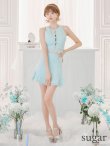 画像7: XSサイズあり【ROBE de FLEURS/ローブドフルール】 セットアップ/ フロントゴールド/ ボタン/ ノースリーブ/ リボン/ ツイード/ フレア/ ミニドレス/ キャバドレス[OF2] (7)