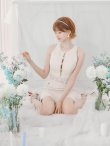 画像17: XSサイズあり【ROBE de FLEURS/ローブドフルール】 セットアップ/ フロントゴールド/ ボタン/ ノースリーブ/ リボン/ ツイード/ フレア/ ミニドレス/ キャバドレス[OF2] (17)
