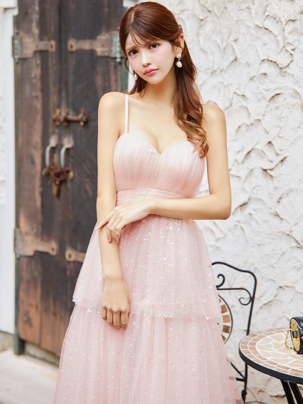 ピンクベージュ モデル:まりん 身長:164cm 着用サイズ:Sサイズ