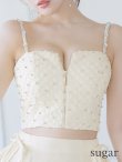 画像11: XSサイズあり【ROBE de FLEURS/ローブドフルール】 セットアップ/ キャミソール/ビジュー/ リボン/ フロントジップ/ ツイード/ フレア/ ミニドレス/ キャバドレス[OF2] (11)