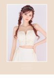 画像11: XSサイズあり【ROBE de FLEURS/ローブドフルール】 セットアップ/ キャミソール/ビジュー/ リボン/ フロントジップ/ ツイード/ フレア/ ミニドレス/ キャバドレス[OF2] (11)