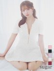 画像18: XSサイズあり【ROBE de FLEURS/ローブドフルール】シースルーレース/ ビジュー/ バストジップ/ 袖あり/ 半袖/ フレア/ ミニドレス/ キャバドレス[OF2]【一部予約商品/5月中旬発送予定】 (18)