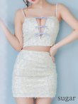画像8: XSサイズあり【ROBE de FLEURS/ローブドフルール】フェザーレース/ ミニリボン/ セットアップ/ タイト/ ミニドレス/ キャバドレス[OF2] (8)