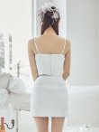 画像14: 【NENE/関西コレクション着用】sugarコラボカラー・XSサイズあり【ROBE de FLEURS/ローブドフルール】ビジューリボンライン/ スパーク/ セットアップ/ タイト/ ミニドレス/ キャバドレス[OF2] (14)