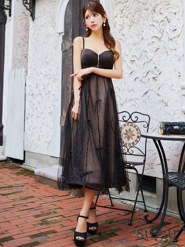 ブラック モデル:まりん 身長:164cm 着用サイズ:Sサイズ