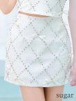 画像16: XSサイズあり【ROBE de FLEURS/ローブドフルール】サテンリボン/ ビジュー/ ガーリー/ セットアップ/ タイト/ ミニドレス/ キャバドレス[OF2] (16)