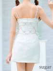 画像14: XSサイズあり【ROBE de FLEURS/ローブドフルール】サテンリボン/ ビジュー/ ガーリー/ セットアップ/ タイト/ ミニドレス/ キャバドレス[OF2] (14)